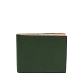 Portafoglio da uomo in pelle martellata verde con spazio per banconote, 8 carte di credito, documenti, prodotto da Pianigiani Bags.